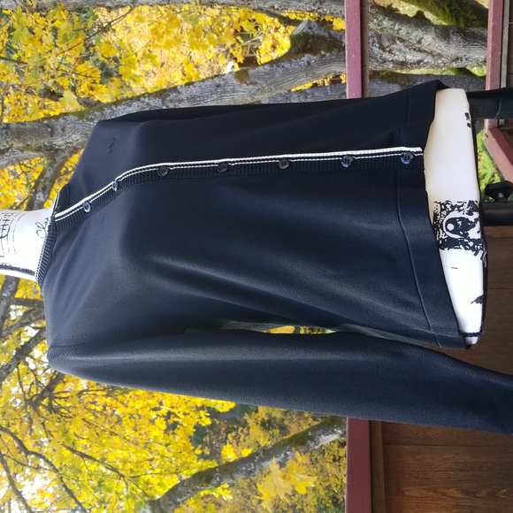 GIVENCHY Monogram Size medium 38 Black WhiyeButton up Cardigan - Picture 6 of 15